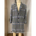 Men's Black Tweed Houndstooth Coat